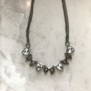 Betsey Johnson Bow and heart necklace